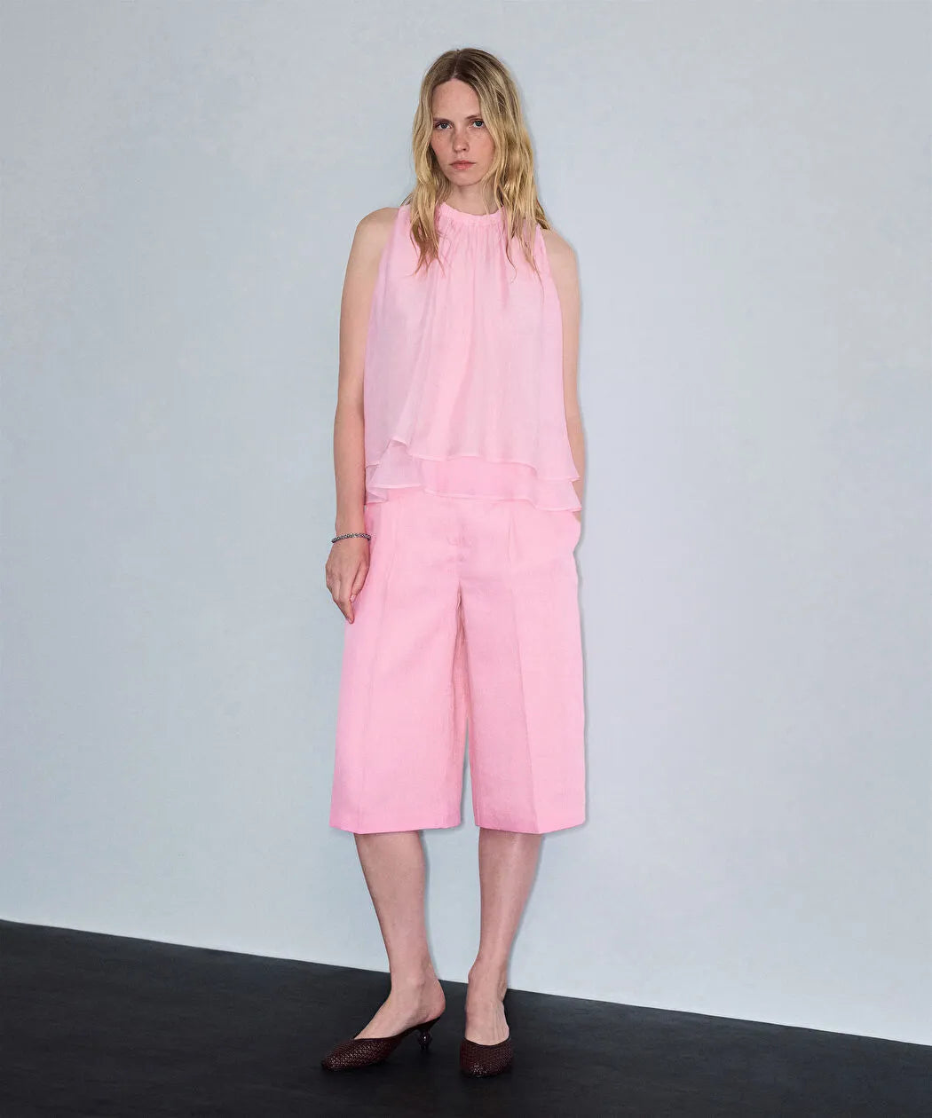 Pembe Volanlı Bluz Is1260006287033 | Ipekyol