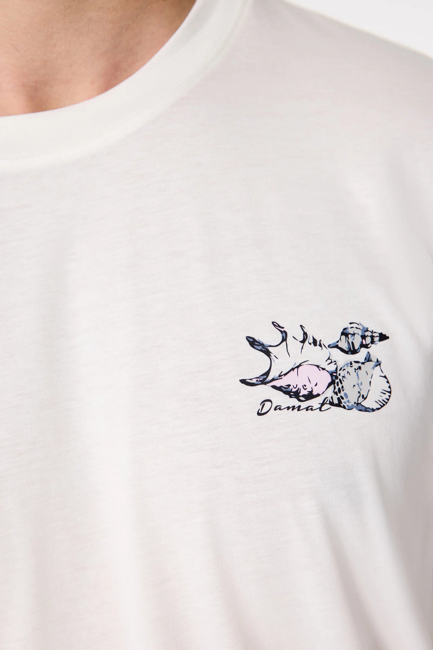 Damat Regular Fit Beyaz T-shirt