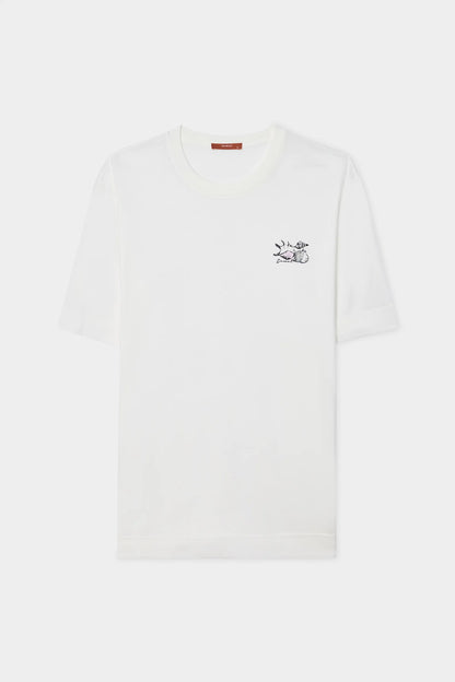 Damat Regular Fit Beyaz T-shirt