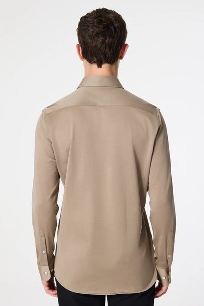 Damat Slim Fit Vizon Oxford Örme Gömlek