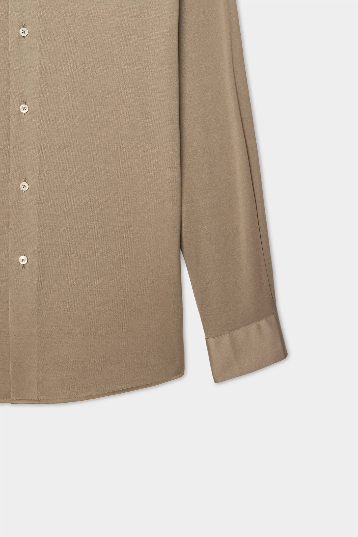 Damat Slim Fit Vizon Oxford Örme Gömlek