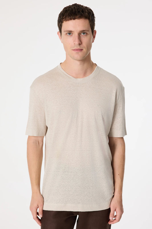 Damat Relaxed Fit Bej T-shirt