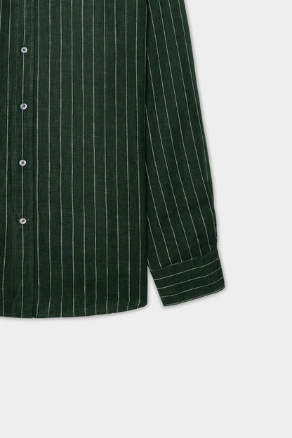Damat Comfort Yeşil Çizgili Gömlek