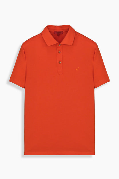 Polo Yaka Standart Kesim Turuncu Tişört