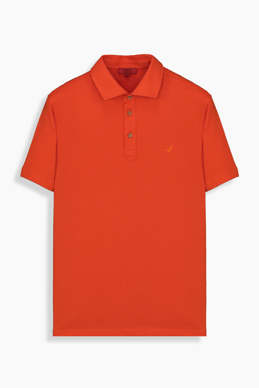 Polo Yaka Standart Kesim Turuncu Tişört