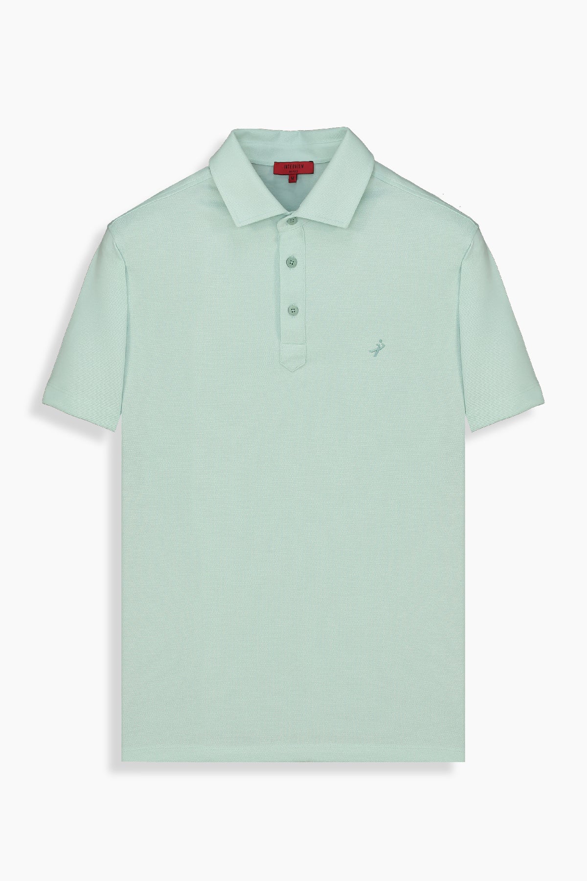 Polo Yaka Standart Kesim Mint Yeşili Tişört