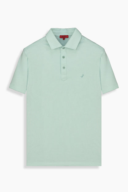 Polo Yaka Standart Kesim Mint Yeşili Tişört