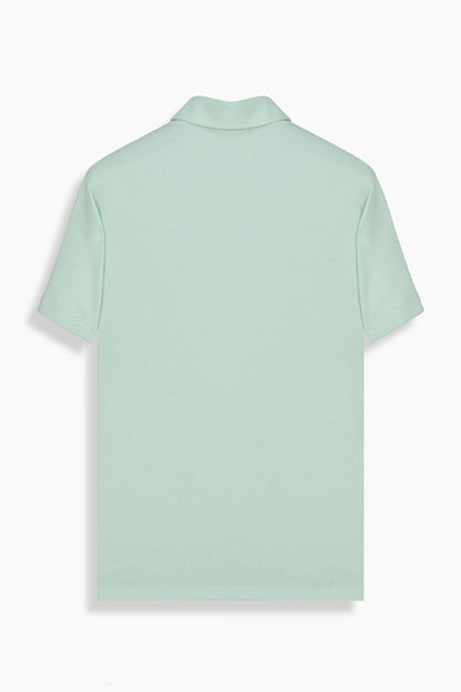 Polo Yaka Standart Kesim Mint Yeşili Tişört
