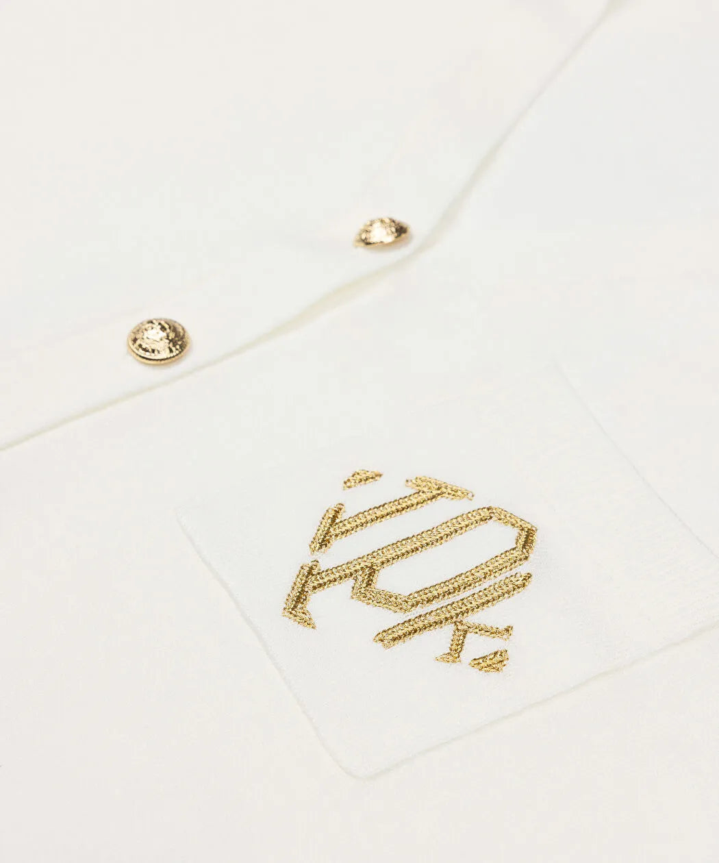 Beyaz Monogram Nakışlı Triko Is1260050163096 | Ipekyol