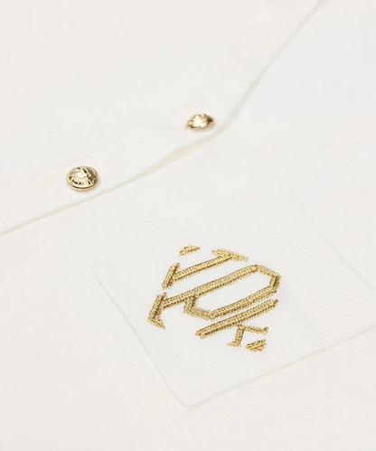 Beyaz Monogram Nakışlı Triko Is1260050163096 | Ipekyol