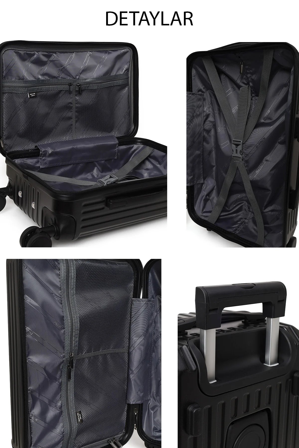 D-pack Unisex Siyah Mini Kabin Boy Valiz