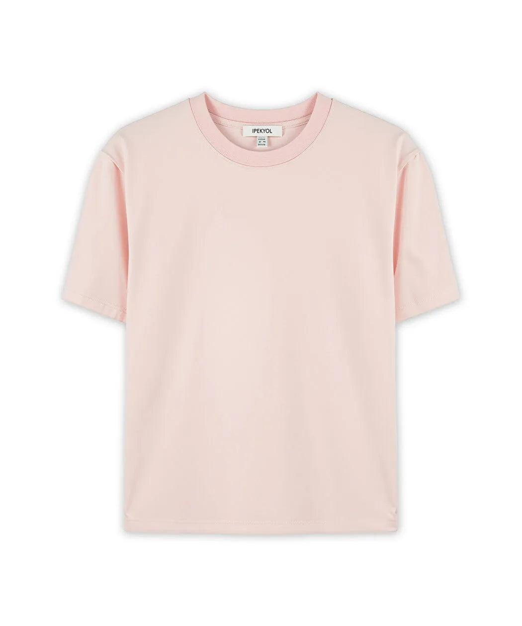 Pembe Bisiklet Yaka Basic Tişört Is1260070240019 | Ipekyol