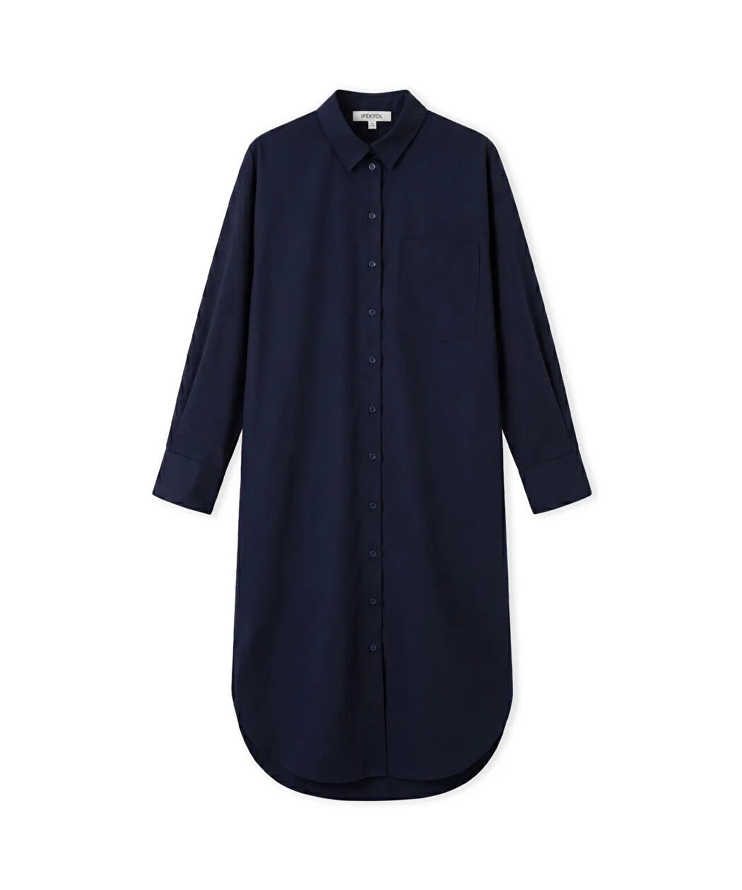 Lacivert Tek Cepli Poplin Elbise Is1260002588015 | Ipekyol