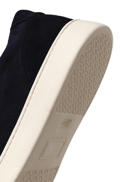 Erkek Lacivert Bağcıklı Kalın Tabanlı Süet Deri Sneaker