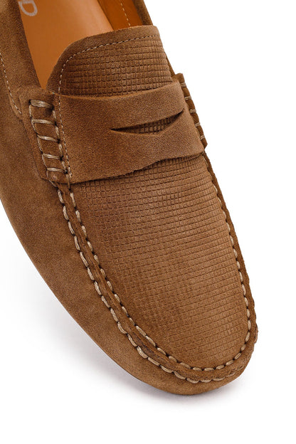 Erkek Taba Süet Deri Loafer