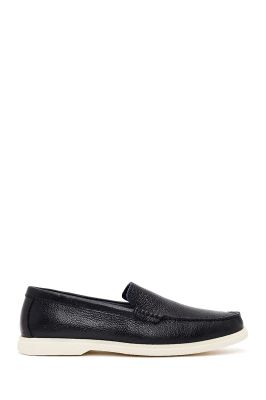 Erkek Siyah Deri Casual Loafer