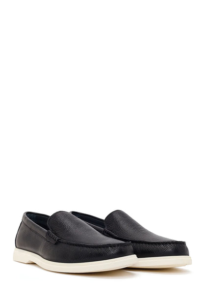 Erkek Siyah Deri Casual Loafer