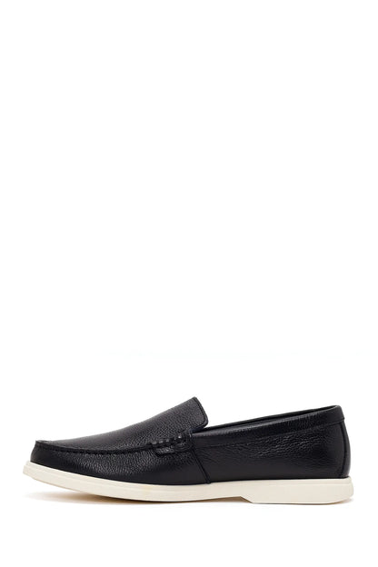 Erkek Siyah Deri Casual Loafer