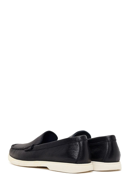 Erkek Siyah Deri Casual Loafer