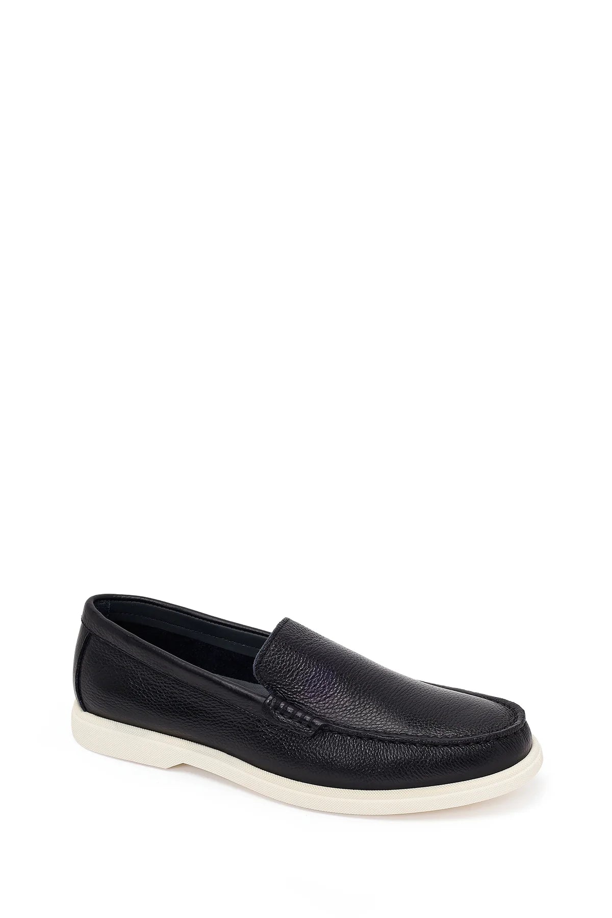 Erkek Siyah Deri Casual Loafer
