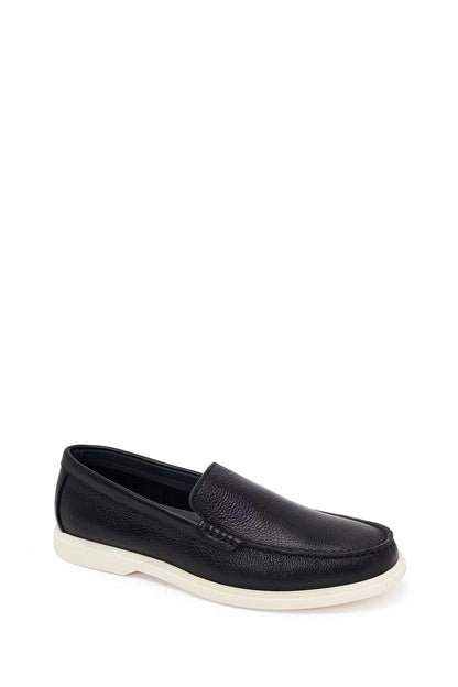 Erkek Siyah Deri Casual Loafer