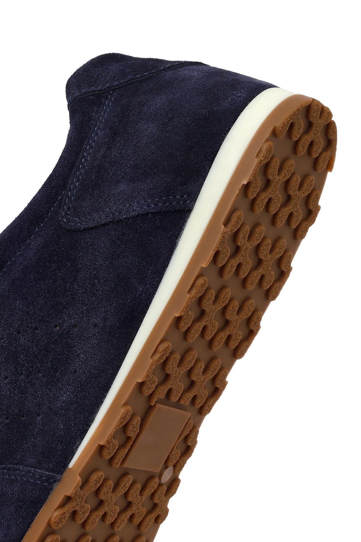 Erkek Lacivert Bağcıklı Süet Deri Sneaker