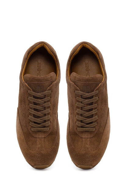 Erkek Kahverengi Bağcıklı Süet Deri Sneaker