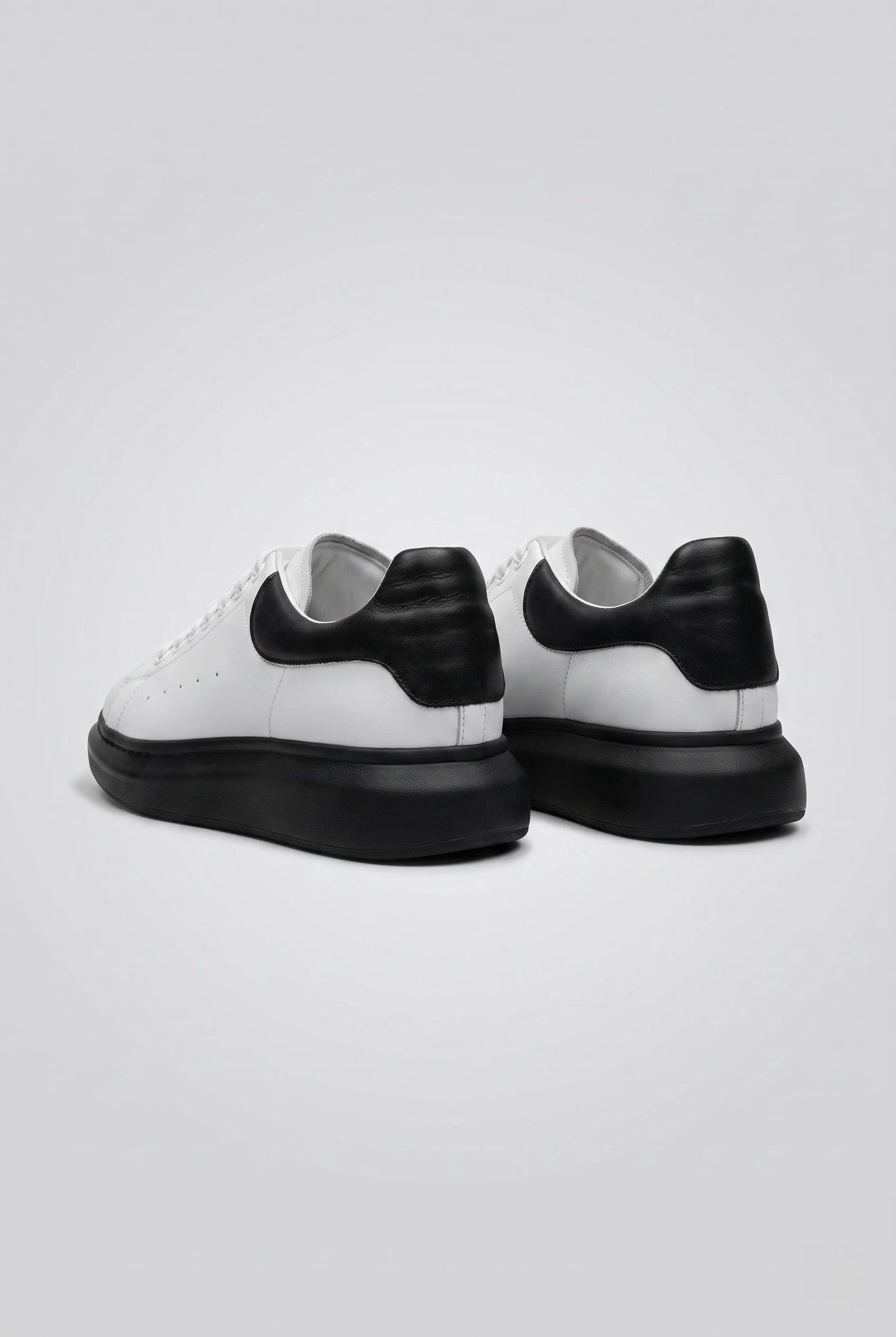 Kalın Eva Tabanlı Bağcıklı Çift Renk Beyaz Sneaker Ayakkabı 2026-12