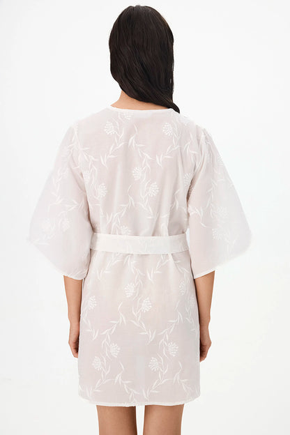 Beyaz Carine Kimono