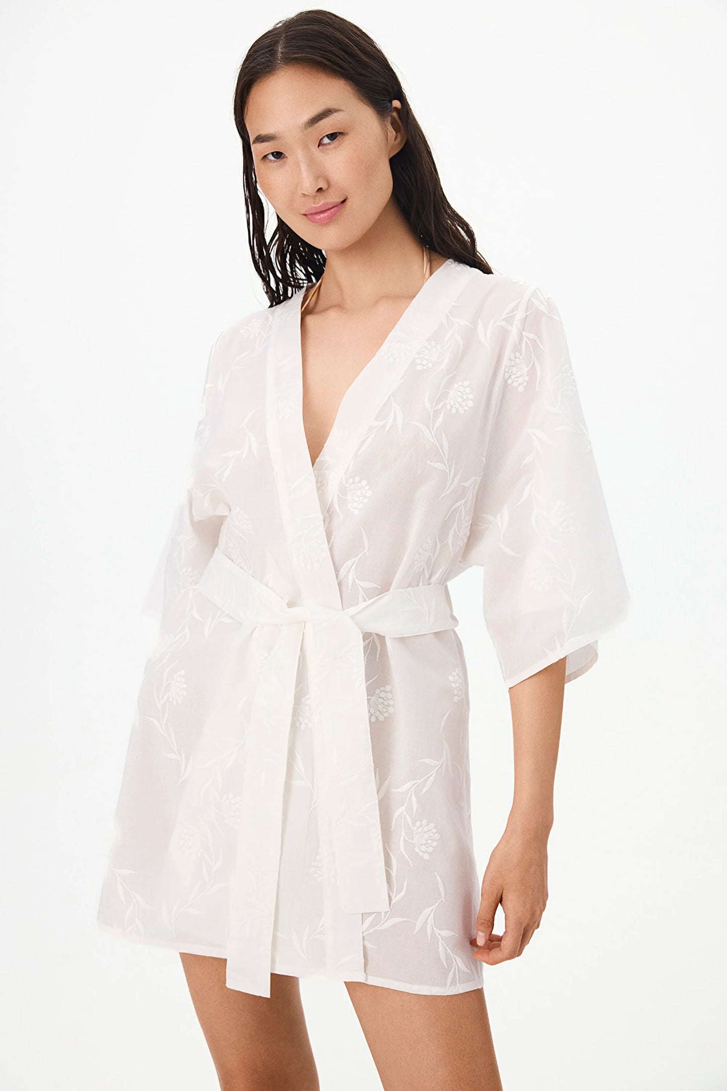 Beyaz Carine Kimono
