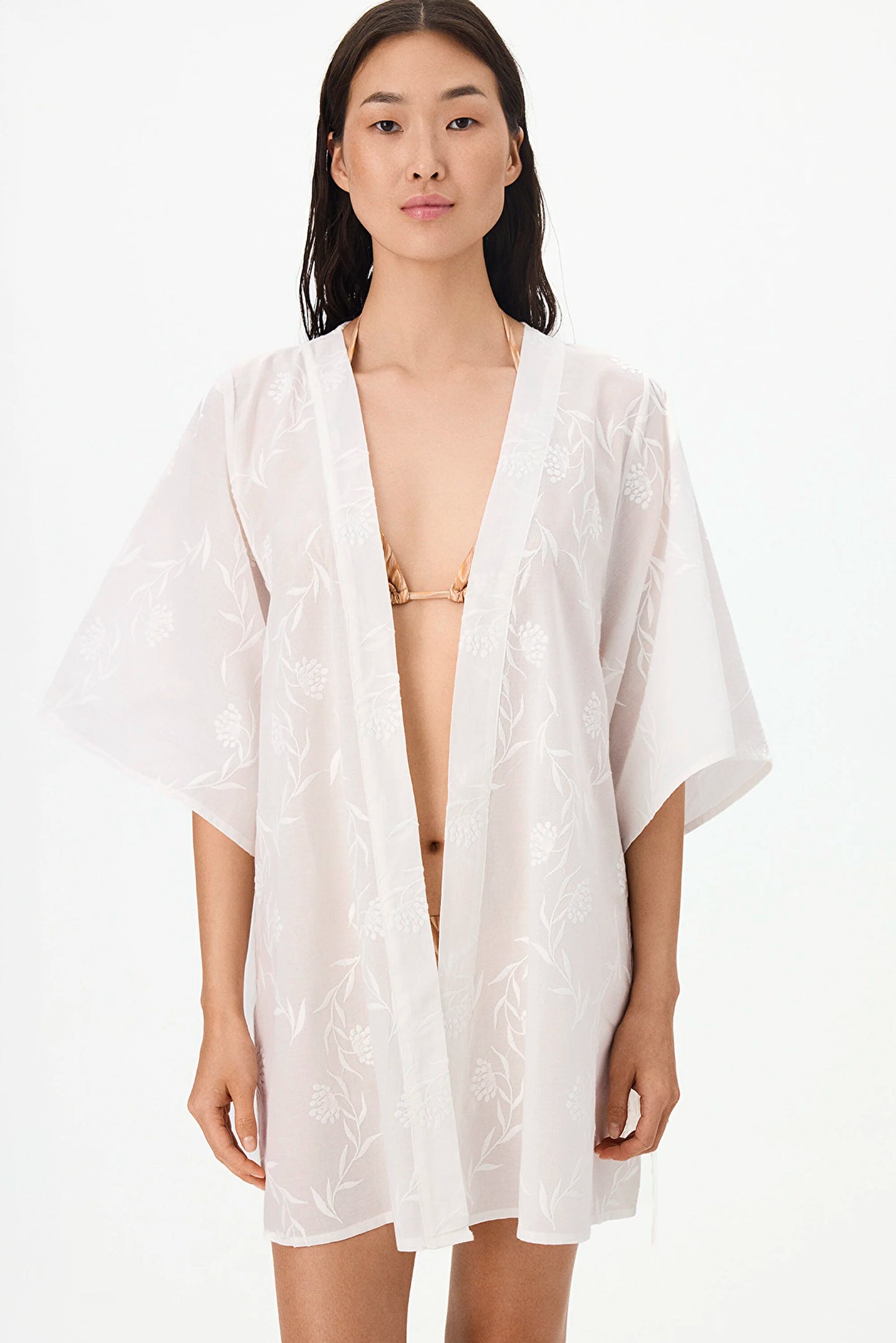 Beyaz Carine Kimono