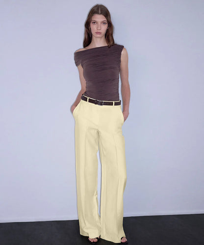 Sarı Wide Leg Pantolon Is1260003412087 | Ipekyol