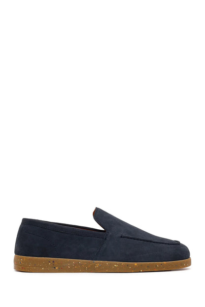 Erkek Lacivert Süet Deri Loafer