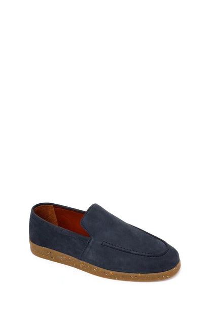 Erkek Lacivert Süet Deri Loafer