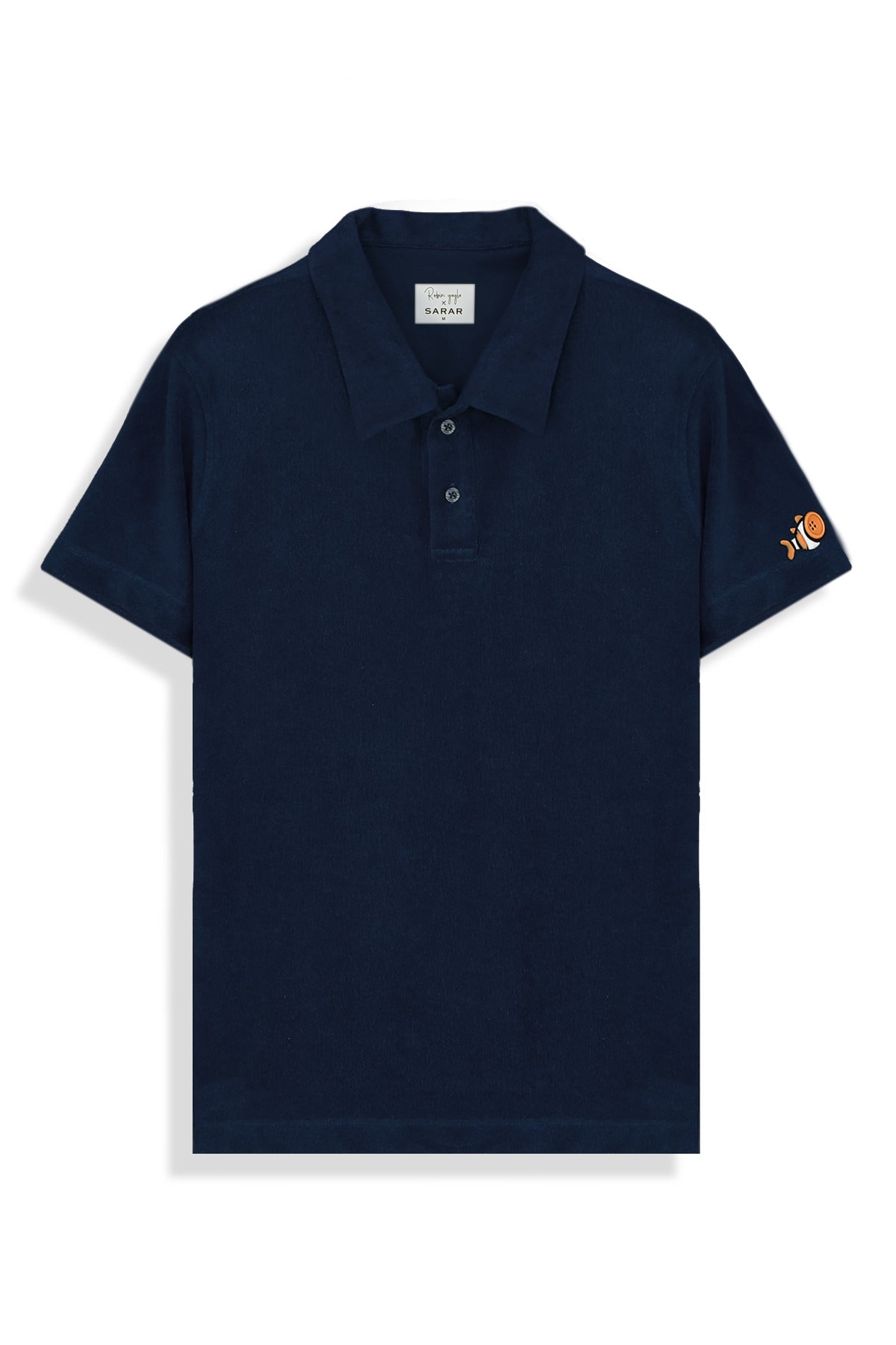Collar Polo Yaka Balık Kuyruğu Desenli Tişört