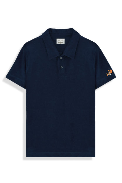 Collar Polo Yaka Balık Kuyruğu Desenli Tişört
