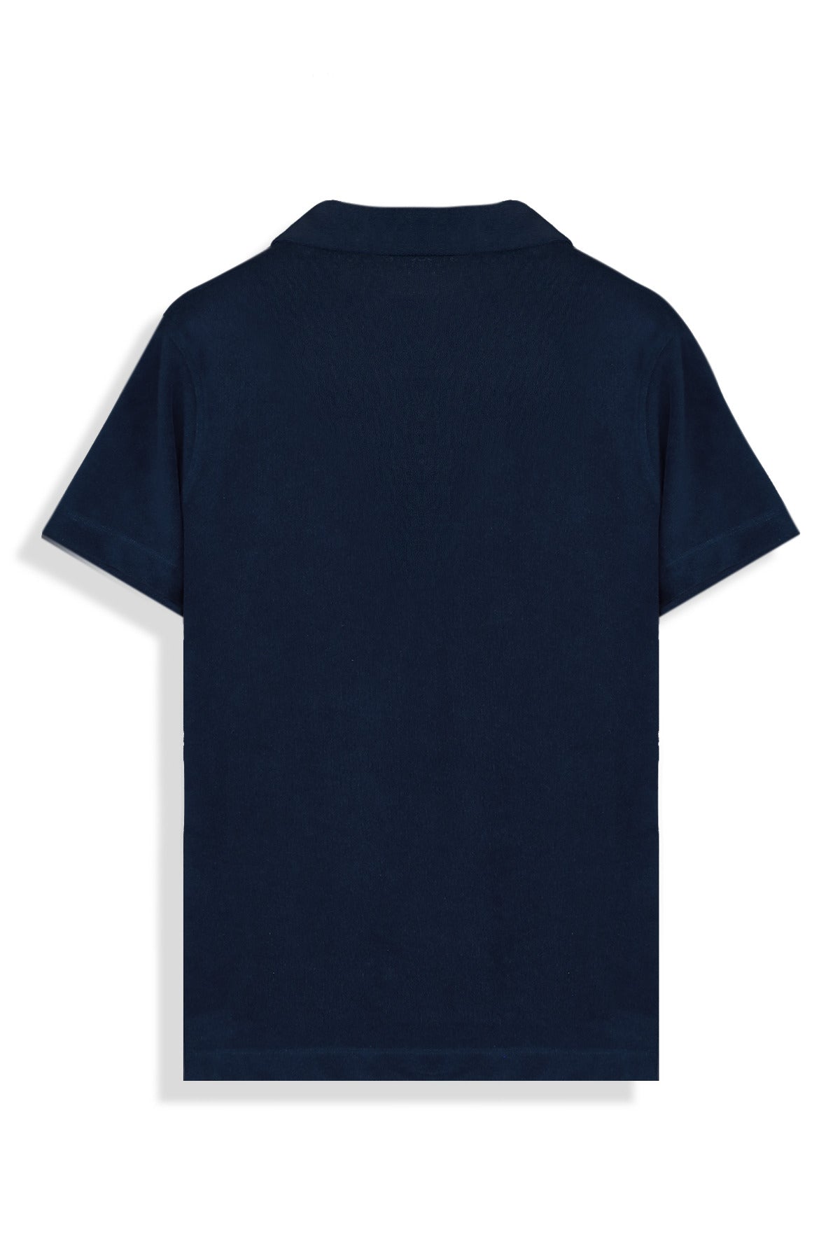 Collar Polo Yaka Balık Kuyruğu Desenli Tişört