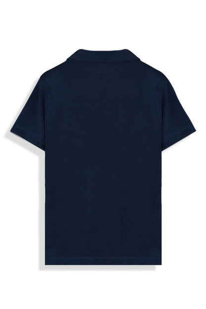 Collar Polo Yaka Balık Kuyruğu Desenli Tişört
