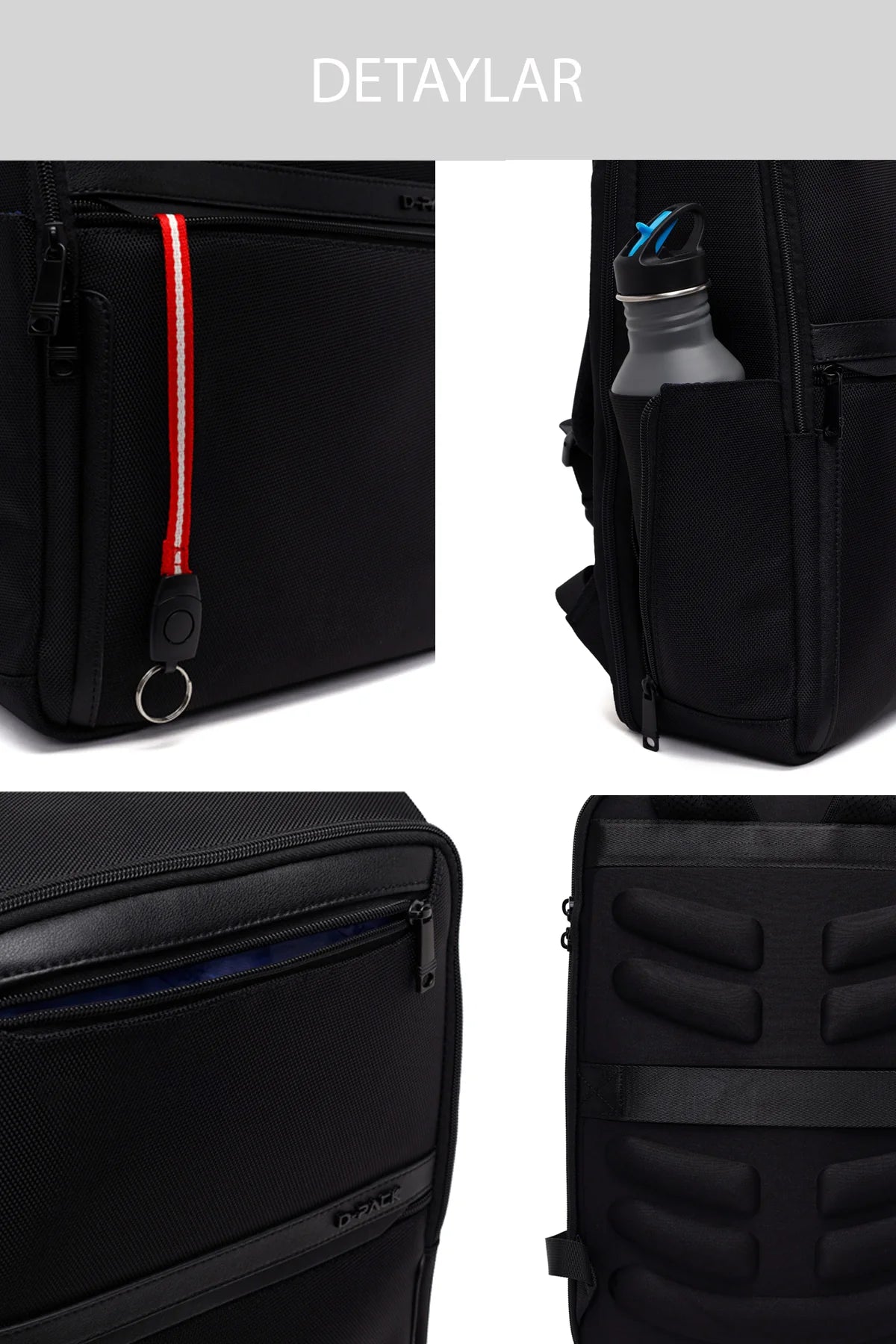 D-pack Unisex Siyah Sırt Çantası