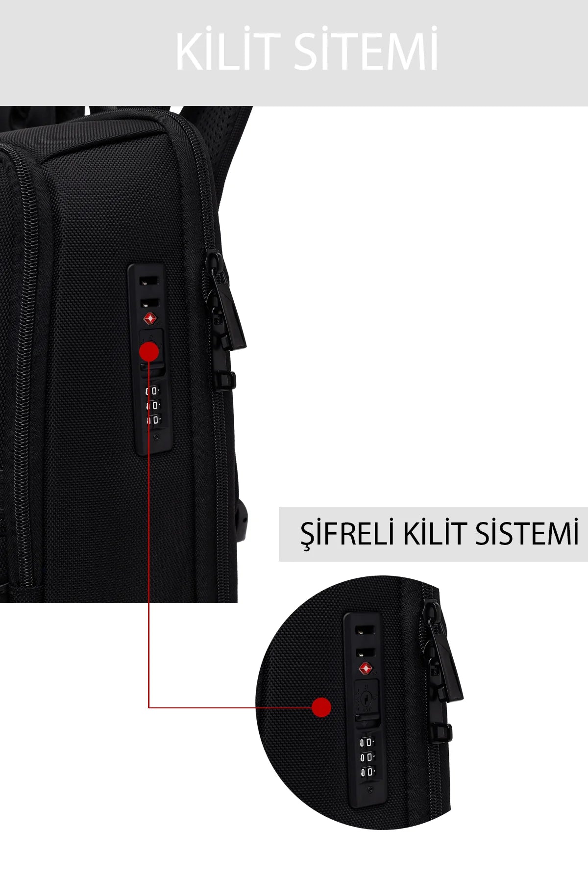 D-pack Unisex Siyah Sırt Çantası