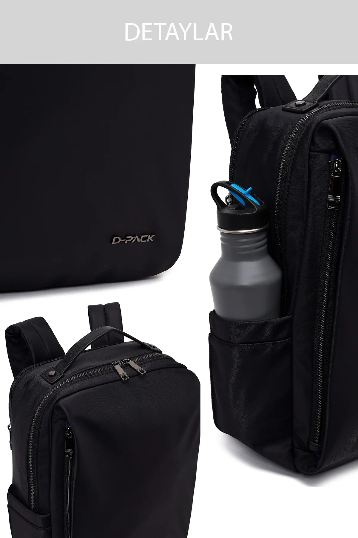 D-pack Unisex Siyah Sırt Çantası