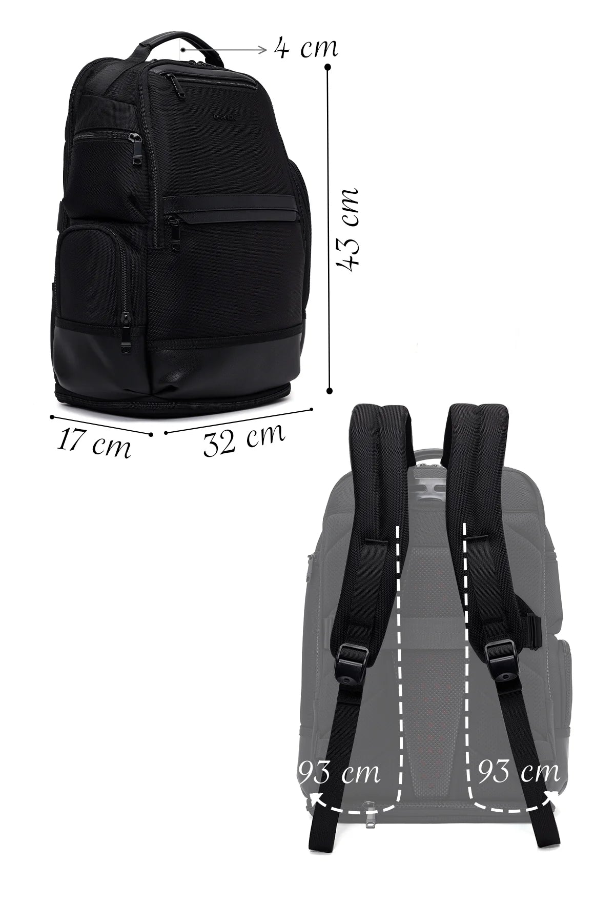 D-pack Unisex Siyah Sırt Çantası