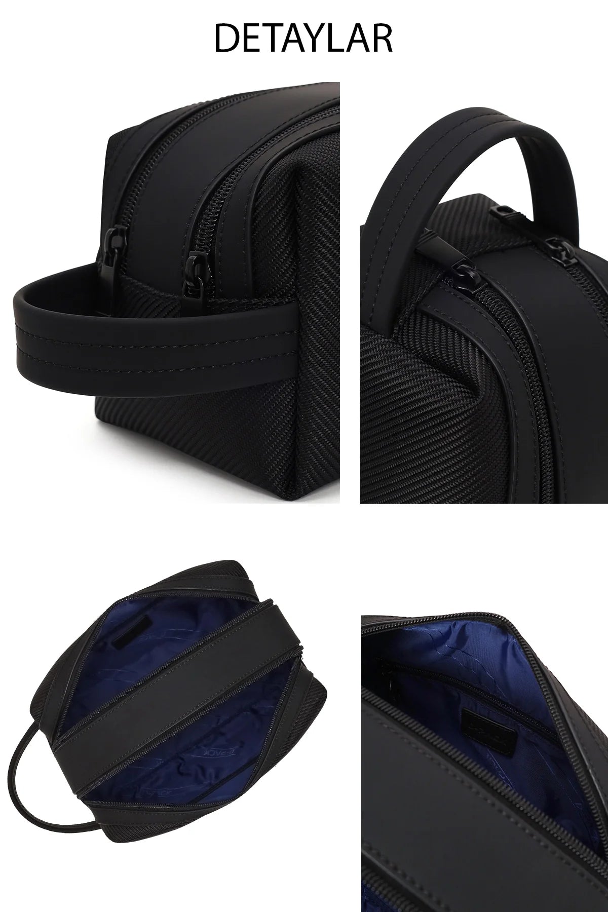 D-pack Erkek Siyah Kumaş El Çantası
