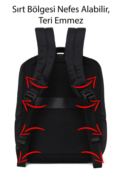 D-pack Unisex Siyah Kumaş Sırt Çantası
