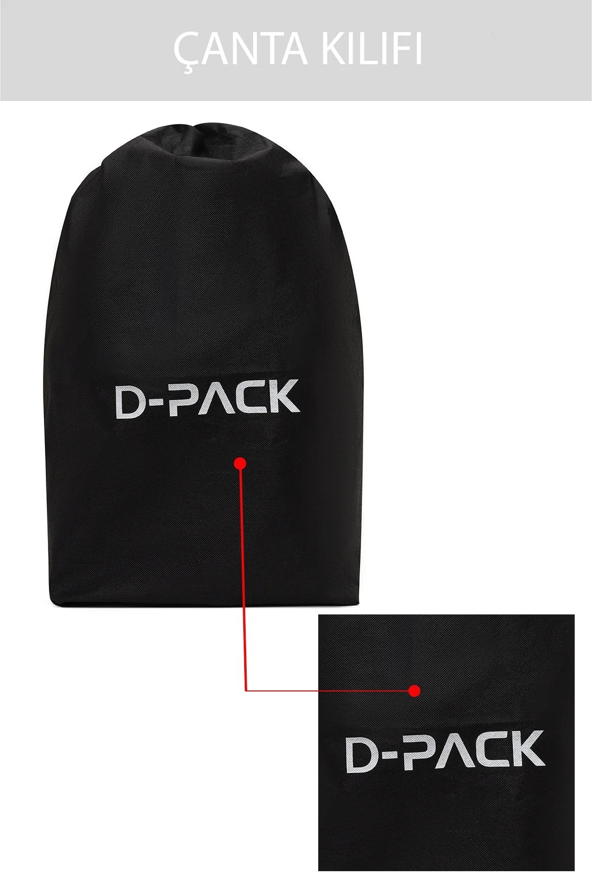 D-pack Unisex Siyah Deri Sırt Çantası