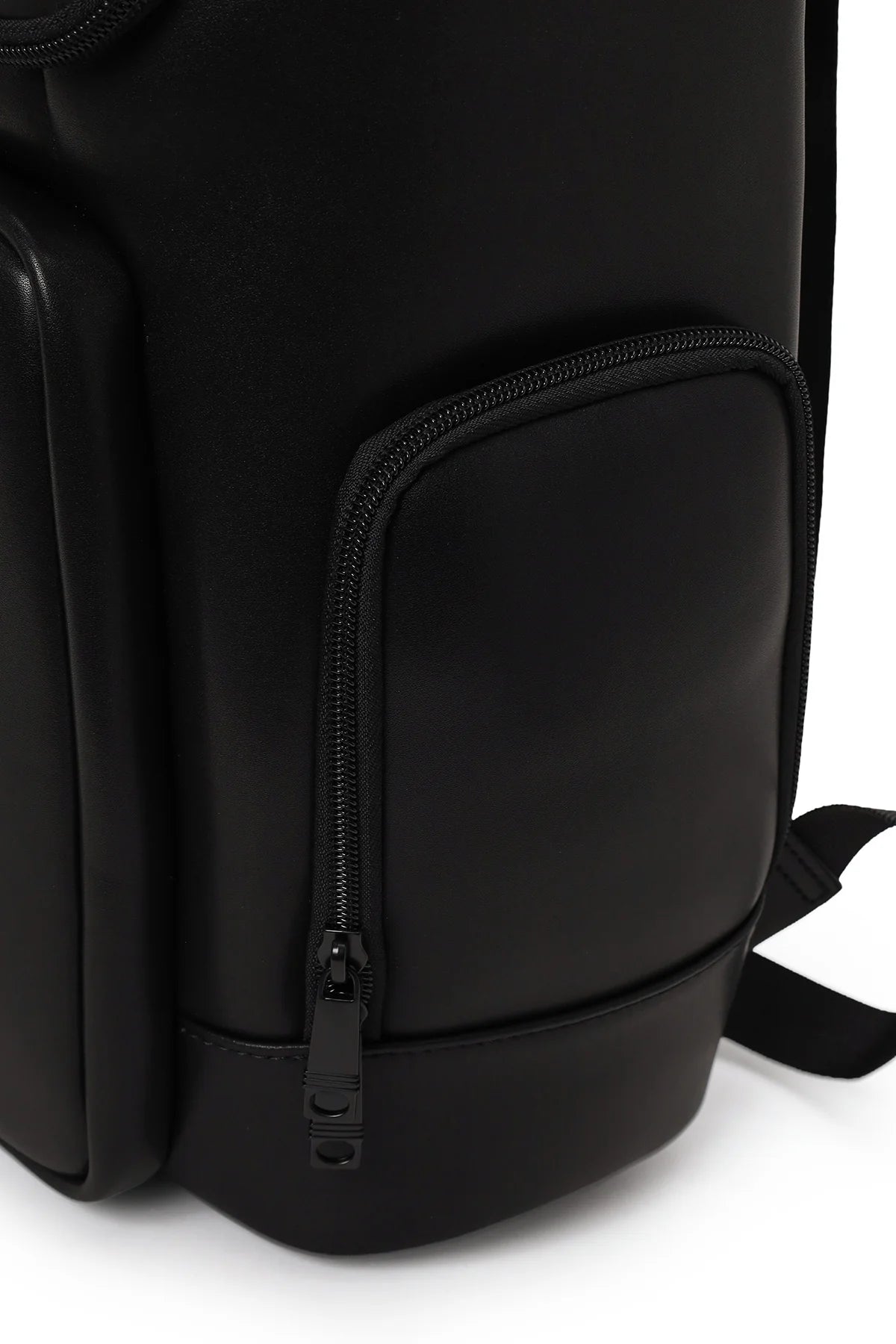 D-pack Unisex Siyah Deri Sırt Çantası