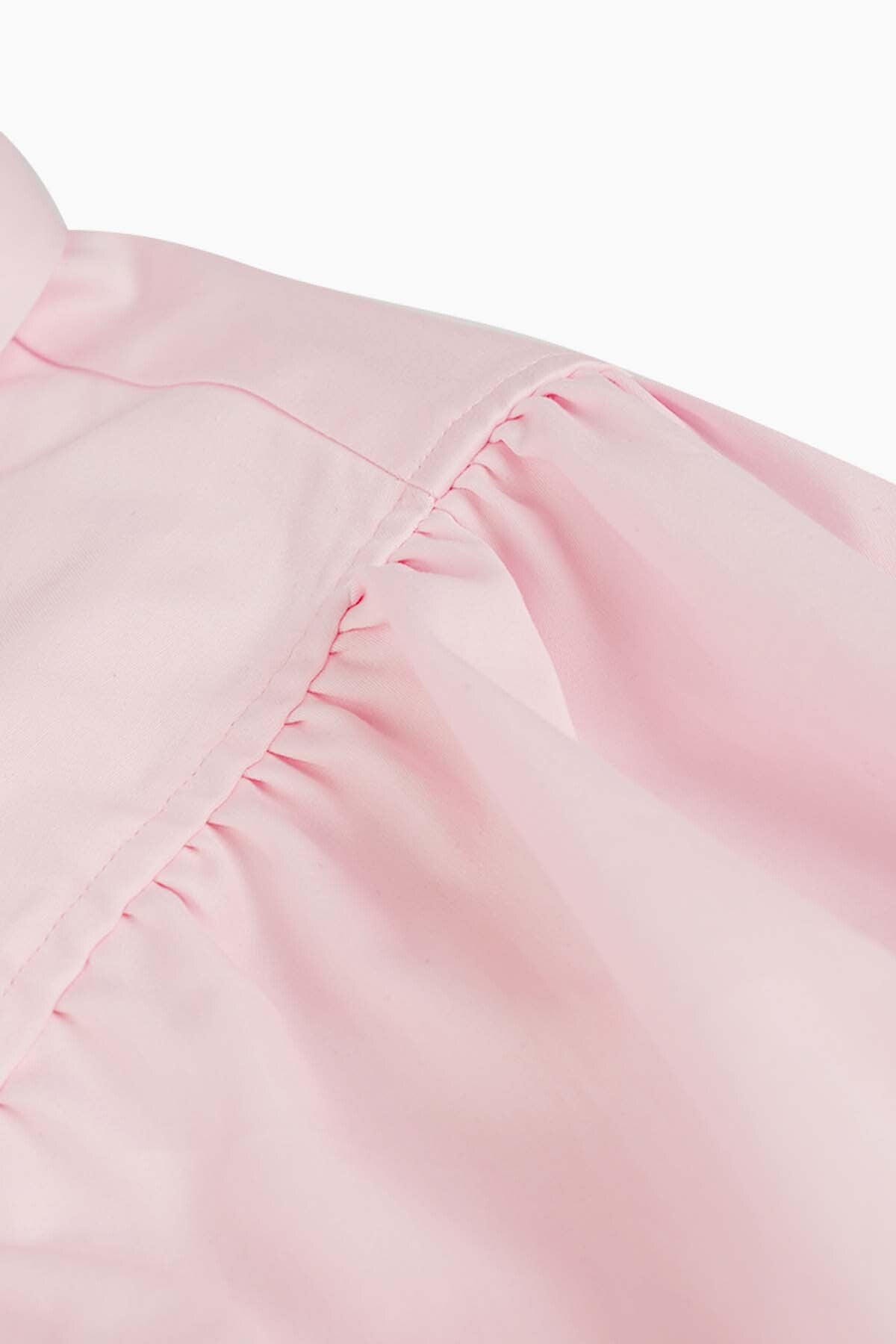 Eleris Balon Kol Açık Pembe Gömlek