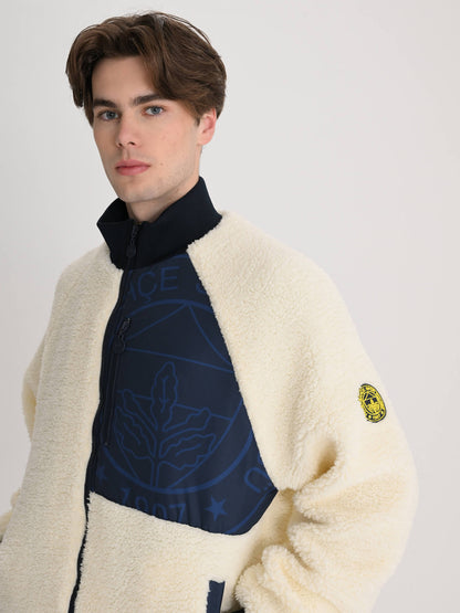 Fenerbahçe Ekru Tribün Mikro Detaylı Erkek Sweatshirt