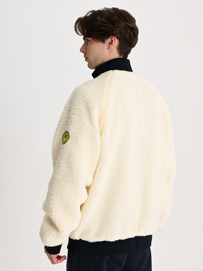 Fenerbahçe Ekru Tribün Mikro Detaylı Erkek Sweatshirt