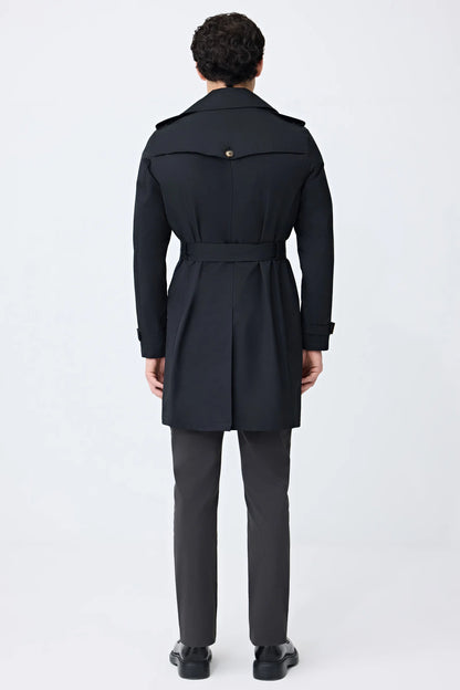 Tween Slim Fit Siyah Pardösü/trenckot